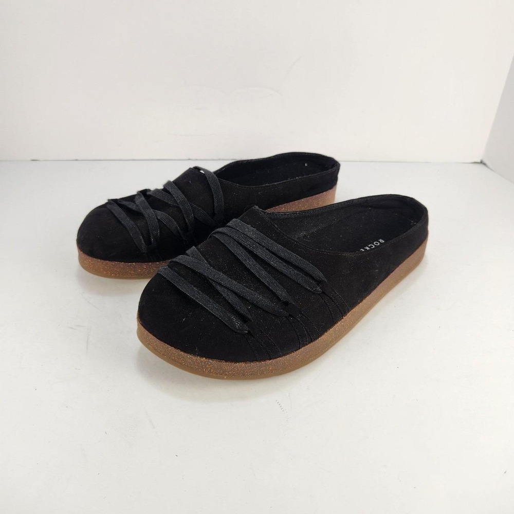 Rocket Dog Women's Size 8.5 Black Slip On Mules Casual Comfort Shoes